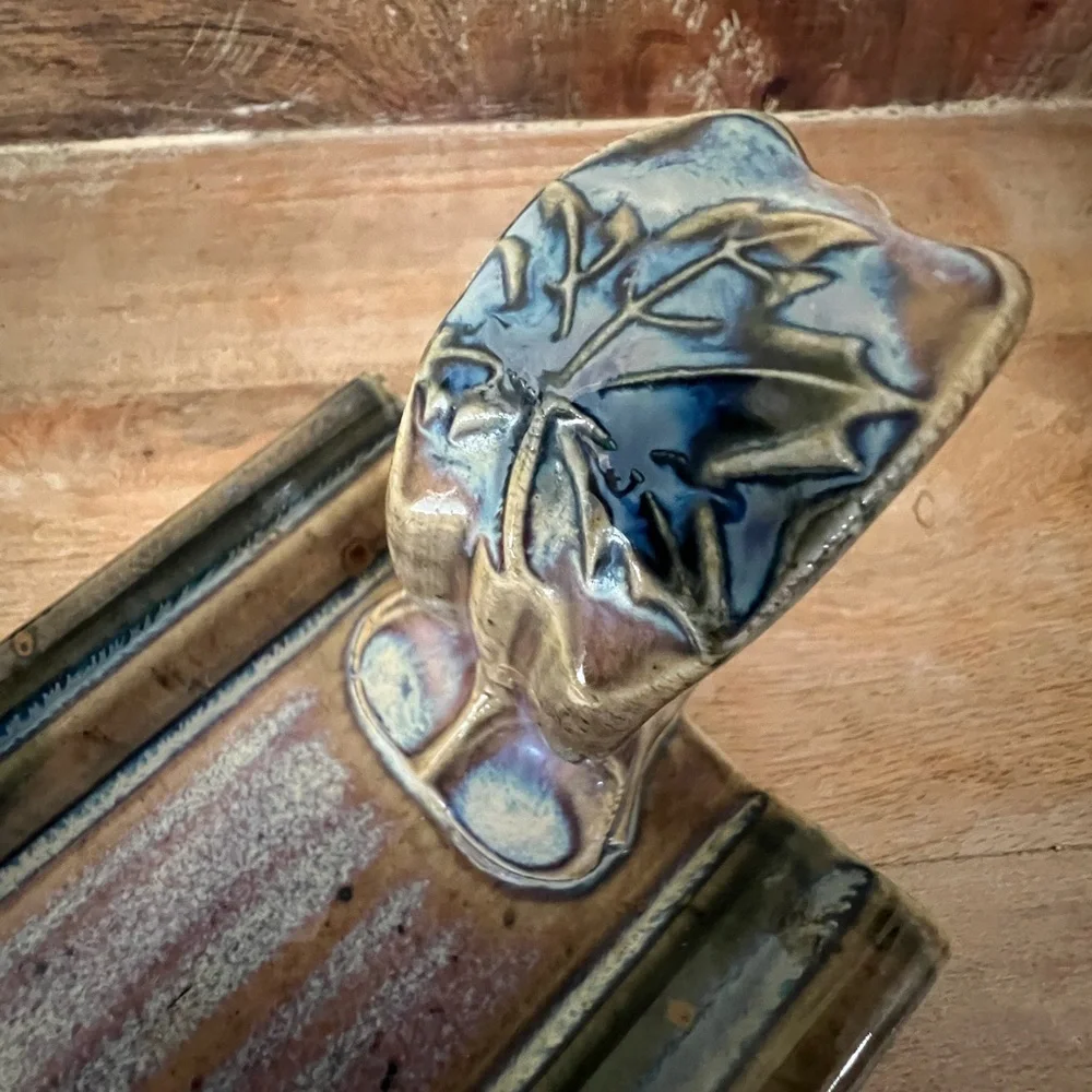 Handcrafted Art Pottery- Butter Dish- Signed